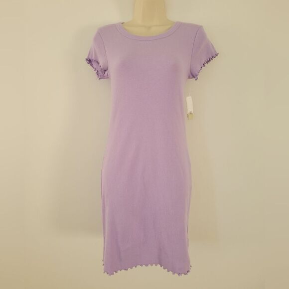 NWT BP Lettuce Edge Body-Con Rib Knit Minidress - Picture 3 of 8